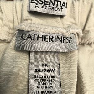 Catherine’s essential flat front capris 3X
